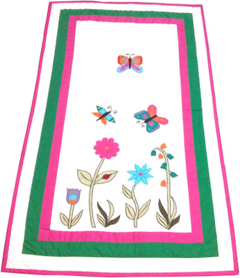 67% OFF on Hugs N Rugs Embroidered Single Top Sheet(Cotton, Multicolor)