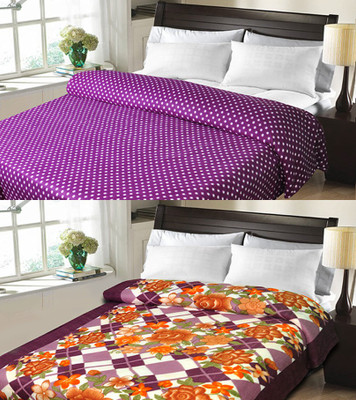 

Sanvi Traders Floral Double Blanket(Microfiber, Multicolor)