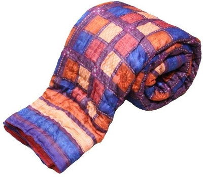 63% OFF on UFC Mart Abstract Single Comforter(Cotton, Maroon, Black)