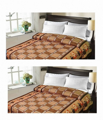 

Sanvi Traders Floral Double Blanket(Microfiber, Multicolor)