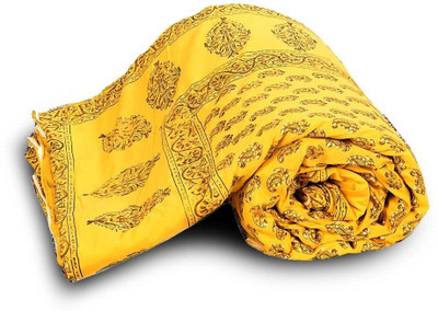 55% OFF on Little India Paisley Double Comforter(Microfiber, Yellow)
