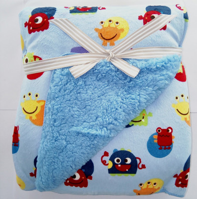 

Carter's Printed  Coral Blanket(Microfiber, Blue