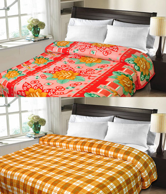 

Sanvi Traders Floral Double Blanket(Microfiber, Multicolor)