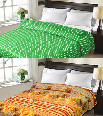 

Sanvi Traders Floral Double Blanket(Microfiber, Multicolor)