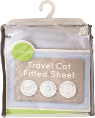 

Playette Plain  Top Sheet(Cotton, Blue