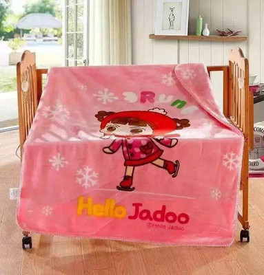 

Baby Grow Cartoon  Crib Baby Blanket(Microfiber, Pink