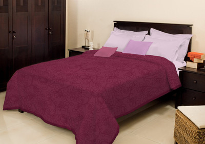 

Bombay Dyeing Floral Single Mink Blanket(Microfiber, Purple)