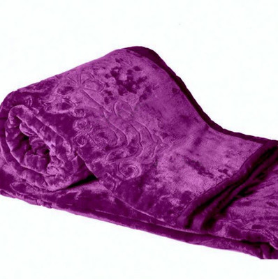 

Shopping Store Plain Double Mink Blanket(Microfiber, Blue)