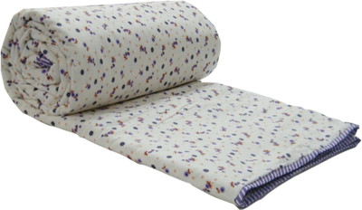 Snuggle Floral  Comforter(Cotton, Purple, White