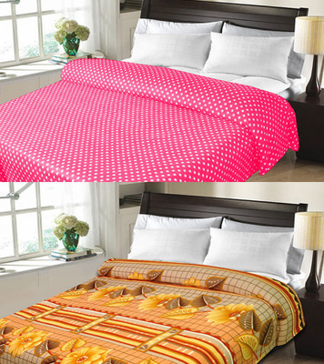 

Sanvi Traders Floral Double Blanket(Microfiber, Multicolor)