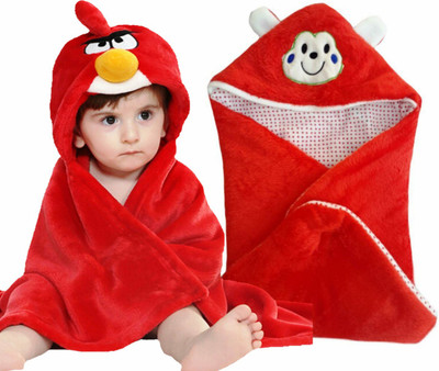 

Brandonn Cartoon  Hooded Baby Blanket(Polyester, Red