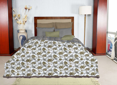

Solaj Floral Double Comforter(Cotton, Multicolor)