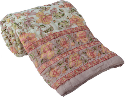 

Jaipur Print Floral  Comforter(Microfiber, Pink