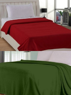 

Shopaholic Plain Single Coral Blanket(Microfiber, Multicolor)
