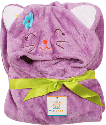

Ole Baby Abstract  Hooded Baby Blanket(Microfiber, Purple