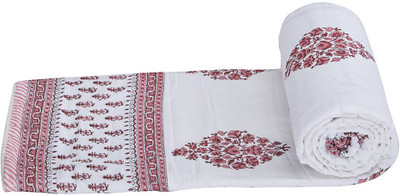 

Kaarigar Printed Single Comforter(Microfiber, White and Brown)