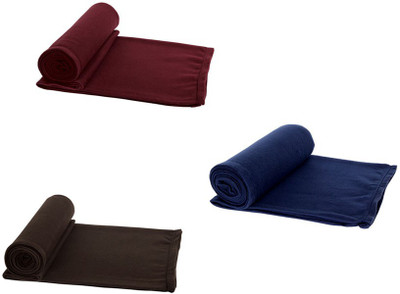 AAZEEM Solid Single Fleece Blanket for  Mild Winter(Microfiber, Multicolor)