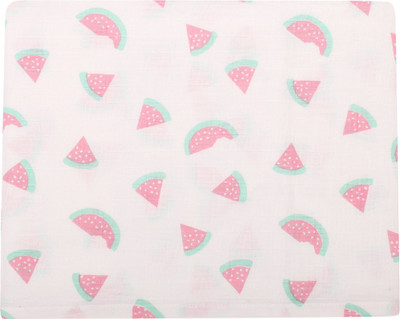 

Brother Baby Printed  Swadding Baby Blanket(Microfiber, Pink with green