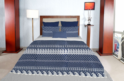 

Solaj Printed Double Comforter(Cotton, Blue)