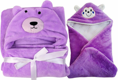 

Brandonn Cartoon  Hooded Baby Blanket(Polyester, Purple