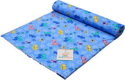 

Ole Baby Printed  Swadding Baby Blanket(Microfiber, Blue