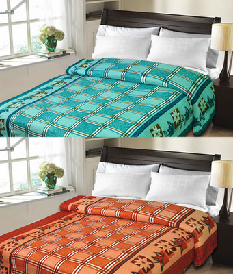 

Sanvi Traders Floral Double Blanket(Microfiber, Multicolor)