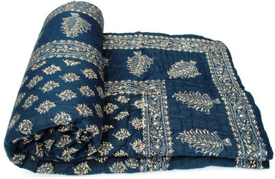 

Sovam Floral  Comforter(Microfiber, Light Blue
