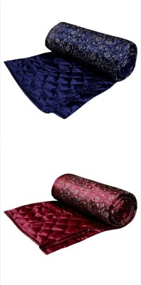 Chelsi Self Design Double Quilt for  Mild Winter(Microfiber, Multicolor)