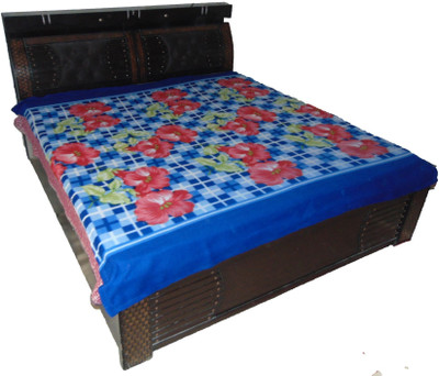 

Vrinde Floral  Blanket(100% Wool, Blue