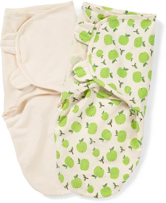 

Summer Infant, Inc. Printed, Plain  Swadding Baby Blanket(Microfiber, Apple, Ivory
