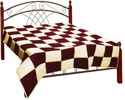 48% OFF on Zikrak Exim Checkered King Comforter(Polyester, Beige, Brown)