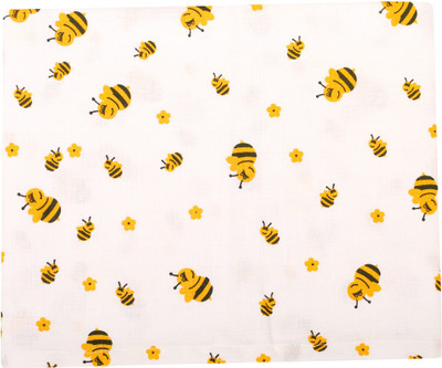 

Brother Baby Printed  Swadding Baby Blanket(Microfiber, Yellow color with black