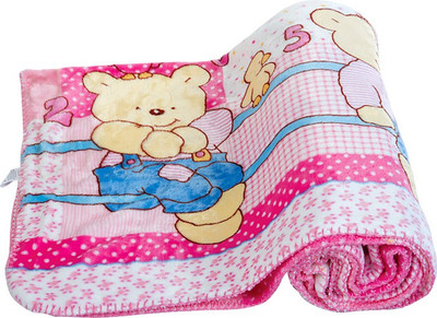 

MeeMee Animal  Blanket(Microfiber, Pink, White