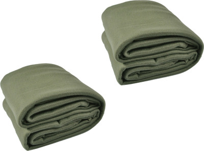 

Kema Plain  Coral Blanket(Polyester, Dark Green