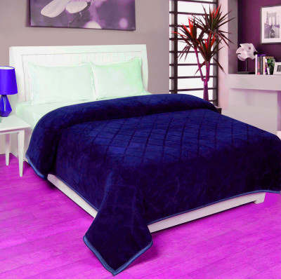 

Zesture Checkered  Blanket(Microfiber, Dark Blue