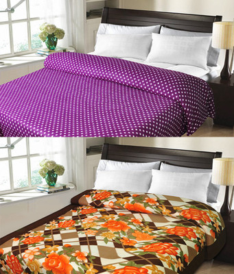 

Sanvi Traders Floral Double Blanket(Microfiber, Multicolor)