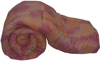 

Art-Tickles Floral Single Comforter(Cotton, Peach, Pink, Green), Green;peach;pink