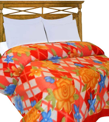 

Home Candy Floral  Coral Blanket(Microfiber, Multicolor