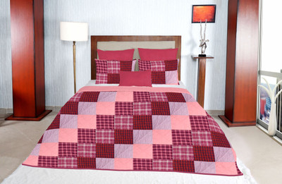 

Solaj Self Design Double Comforter(Cotton, Red)