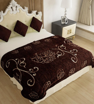 

Home Candy Floral  Coral Blanket(Polyester, Brown