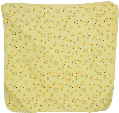 

Aarushi Printed Single Hooded Baby Blanket(Microfiber, Yellow)