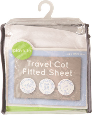 Playette Plain  Top Sheet(Cotton, White