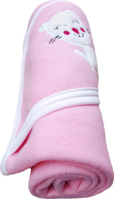 

Brandonn Plain  Hooded Baby Blanket(Polyester, Pink