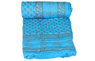 

Sellstra Floral  Comforter(Microfiber, Light Blue