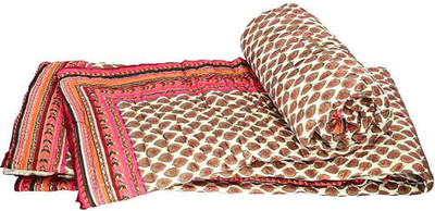 

Indian Gift Emporium Damask Double Comforter(Microfiber, Red)