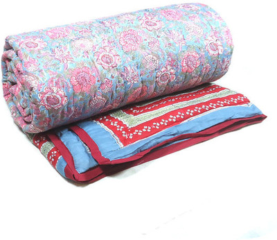 

Jain International Floral  Comforter(Cotton, Multicolor