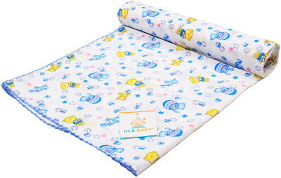 

Ole Baby Printed  Swadding Baby Blanket(Microfiber, Blue