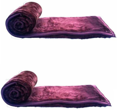 

YNA Plain Single Mink Blanket(Microfiber, Purple)