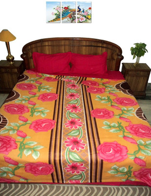 

Amita Home Furnishing Floral Double Blanket(Microfiber, Multicolor)