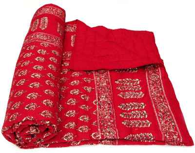 63% OFF on Silkworm Floral Double Quilt(Cotton, Red)